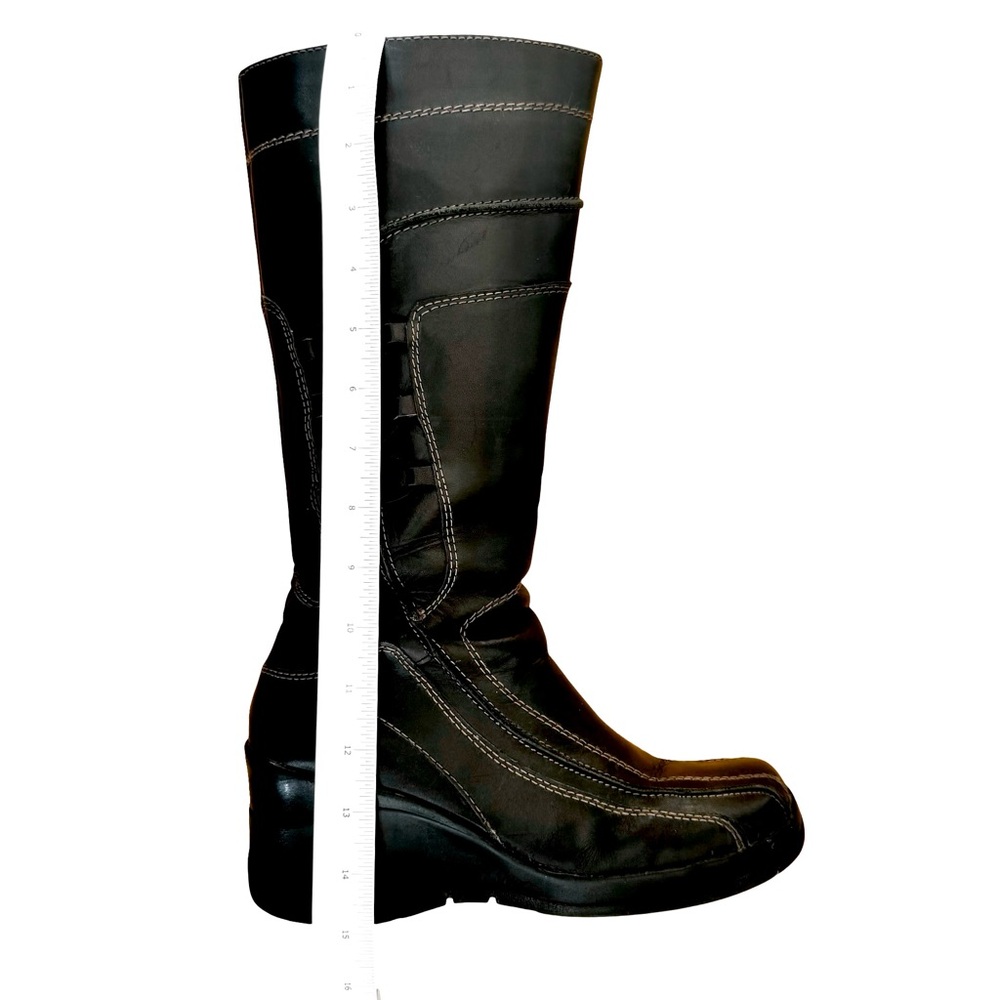 Aldo Black Leather Winter Boots, Size 38/7.5 - Picture 11 of 16